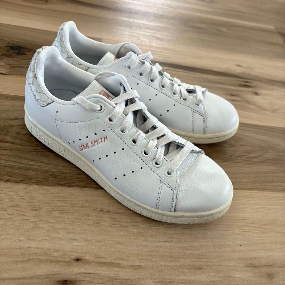 Adidas Originals Stan Smith White womens sneakers shoes size 7.5 Copper Metallic